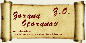 Zorana Otoranov vizit kartica
